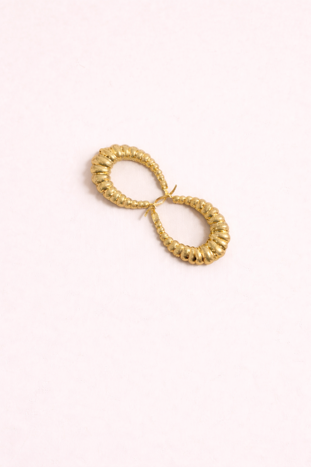 Sculpted Gold Loop Earrings